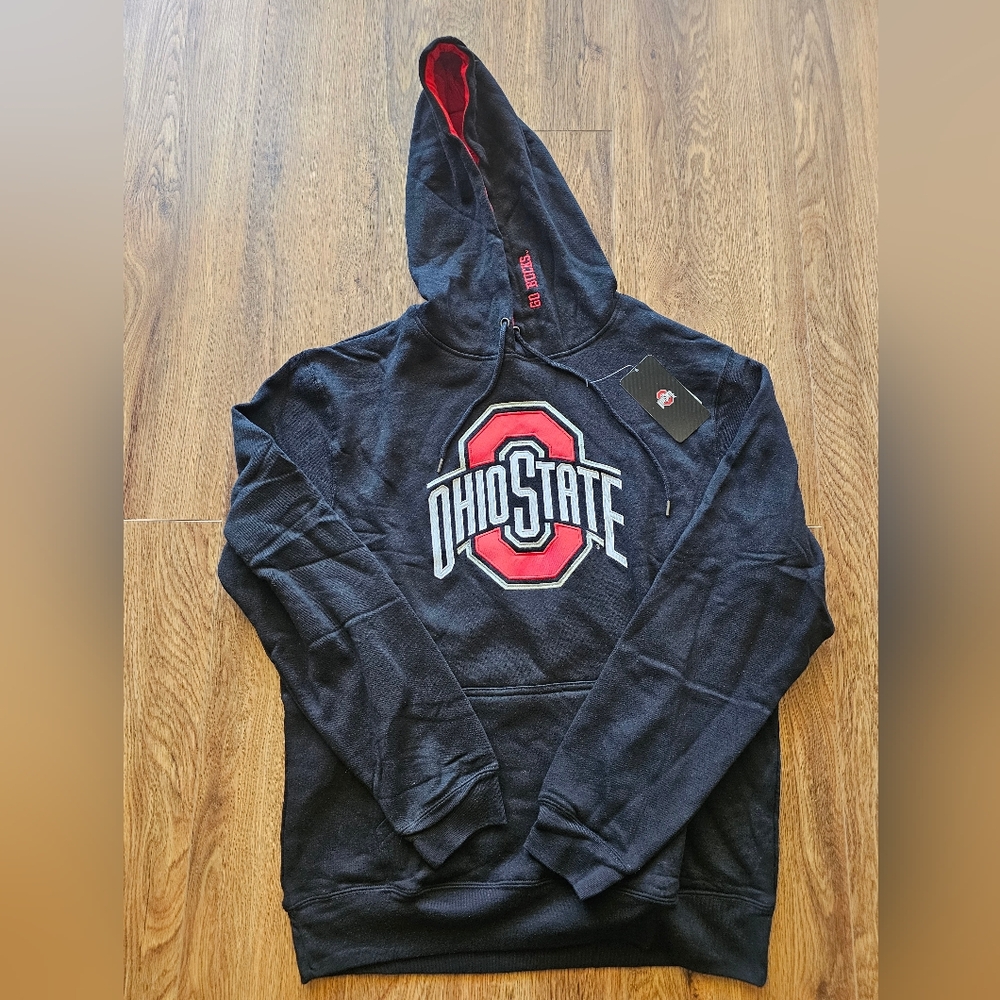 New Ohio State Buckeyes Embroidered Hoodie Sweatshirt NCAA Black Men's Size L